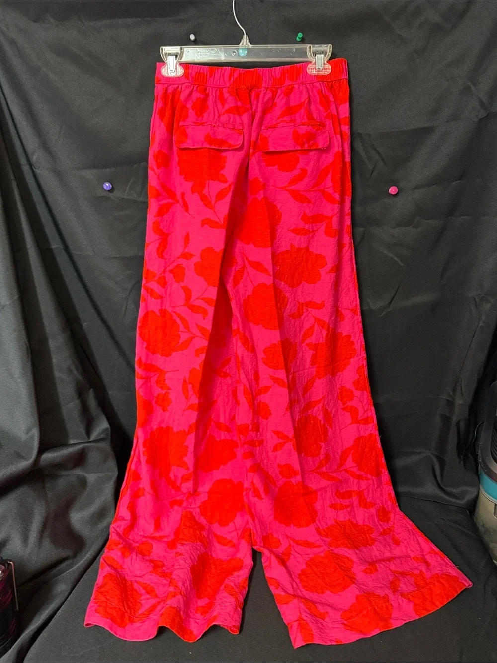 kate spade X Target pink and red floral-print linen blend pants